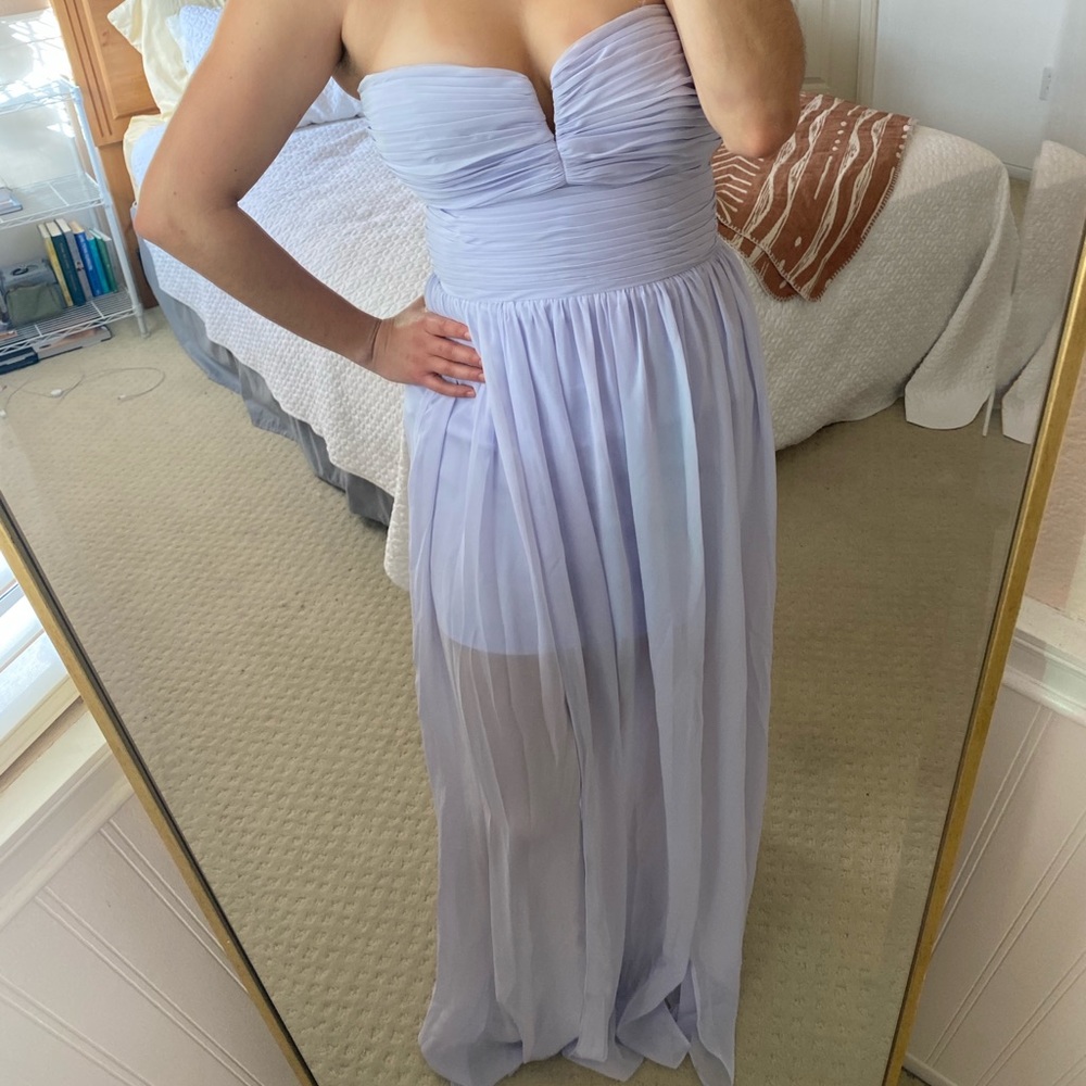Strapless Lavender Dress